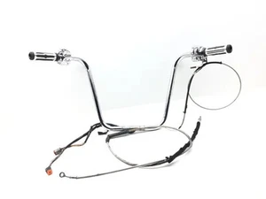 Aftermarket Handle Bars w Cables 2005 Harley-Davidson Dyna Low Rider EFI 3282 x - Picture 1 of 6