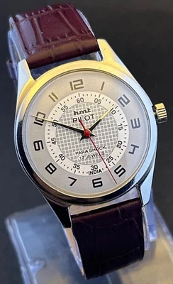 Vintage HMT Pilot Mechanical Hand Winding 17 Jewels White Dial Men's Wristwatch - Image 1 of 4