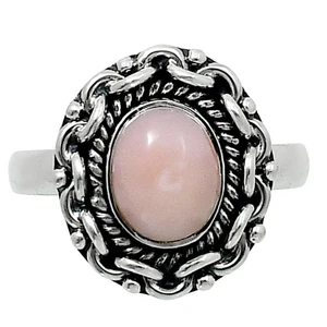 Premium Qualität Natürlicher Rosa Opal 925 Sterling Silber Ring Gr.8 Schmuck R-1667 - Bild 1 von 5