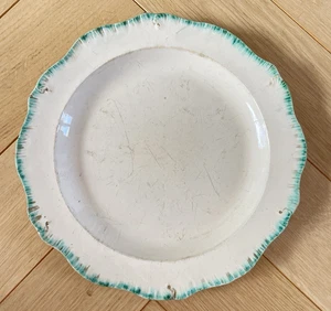 Ancienne Assiettes en faience Turner Blanche & verte - Angleterre XIXe - Foto 1 di 4