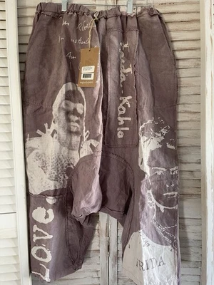 Pantalones Pantalones Frida Garcon de lino y algodón con perlas Magnolia ~ En hermosos Foto 1 de 4