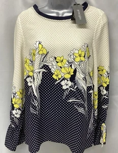 BNWT LADIES PRINCIPLES Floral Print Blue Mix Tunic Blouse Top Size 12 (473S) - Picture 1 of 7