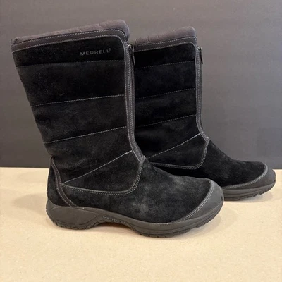 Botas de gamuza Merrell Encore Divine Midnight negras para mujer 7,5 Primaloft Polartec Foto 1 de 4