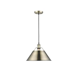 Golden Orwell 14" Wide Large Pendant, Aged Brass/Aged Brass - 3306-LAB-AB - Picture 1 of 1