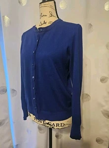 Melrose schicke New York Strickjacke mit Knopfleiste blau Damen Gr. L - Bild 1 von 5