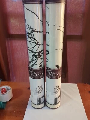 2 Birds on Tree Branches Wall Sticker Decoration Removable Wall Art Vinyl Decal - Image 1 of 4