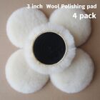 3 Inch Wool Polishing Pad Buffing Pad Polishing Buffing Wheel Waxing Pad 4pcs
