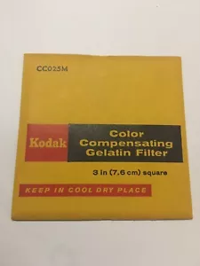 CC025M , 75mm Square Kodak Wratten 3" gelatin filter - Picture 1 of 2