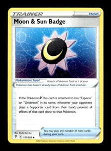 Pokemon Evolving Skies SUN & MOON BADGE 151/203 - Picture 1 of 1