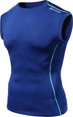 Tesla Mens R Neck Sleeveless Muscle Tank Dry Compression Baselayer MUA05/MUA75/R - Image 1 of 4