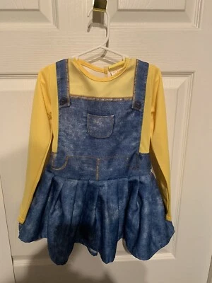 Disfraz Minion Mujer Niño Talla Pequeña 4-6 Vestido Solo Foto 1 de 4