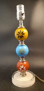 Glass Spheres Table Lamp, 13" Tall Signed Gargoylery Studios Mid-Century OBO - Picture 1 of 11