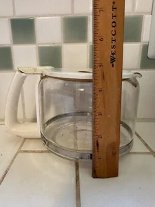 Krups 10 cup coffee pot with white trim and plastic filter - Picture 1 of 7