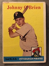 1958 Topps Johnny O’Brien Baseball Card #426 Pirates Low-Grade