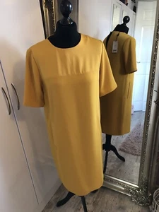 New Next Mustard Shift Dress 10 - Picture 1 of 4