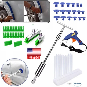 Car Body Dent Paintless Repair Tool Dent Puller Plastic Glue Tabs PDR Tool kit - Picture 1 of 16
