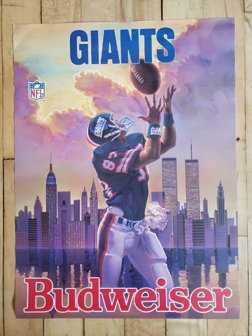 Vintage New York Giants Budweiser Poster Cover