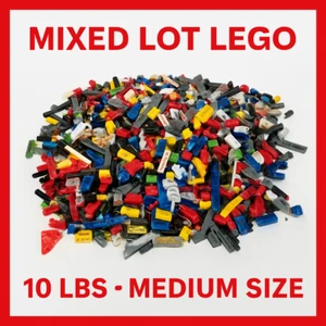Lego Toy Lot Bulk 10 Lbs Mixed Building Bricks Blocks Parts Pieces MEDIUM SIZE - Picture 1 of 11
