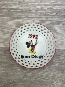 Vintage 1992 Euro Disney Mickey Mouse Plate Porcelain Dish Reutter W Germany - Picture 1 of 6