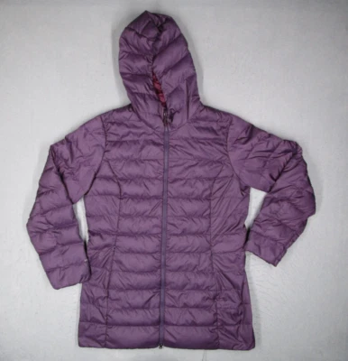 Eddie Bauer Jacket Women Large Purple EB650 Down Full Zip Puffer Hike Gorpcore - Image 1 of 4