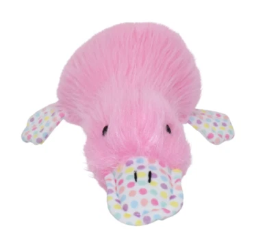 NEW** Multipet Duckworth Dog Toy Squeaky Pink Spring Toss Fetch Cuddle 12 inch - Image 1 of 4