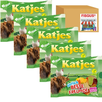 Katjes tierisch Beste Freunde - Fruchtgummi - Vegan - 5 x 175g - NEUE SORTE !! - Bild 1 von 3