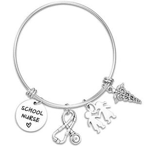 School Nurse Appreciation Gifts Bracelet for Women School Nurses Week Gift Gradu - Picture 1 of 7