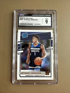 2020-21 Donruss #201 Anthony Edwards Rated Rookie CGC 9 Mint - Picture 1 of 2