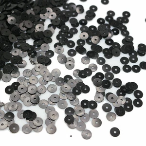 40000 Black 5mm Flat Round loose sequins Paillettes sewing Wedding craft - Picture 1 of 7