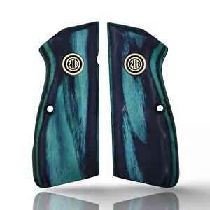 Zib Grips Impugnature per Pistola Serie in Legno Laminato per Browning HPSPORT, Logo in Metallo - Foto 1 di 5