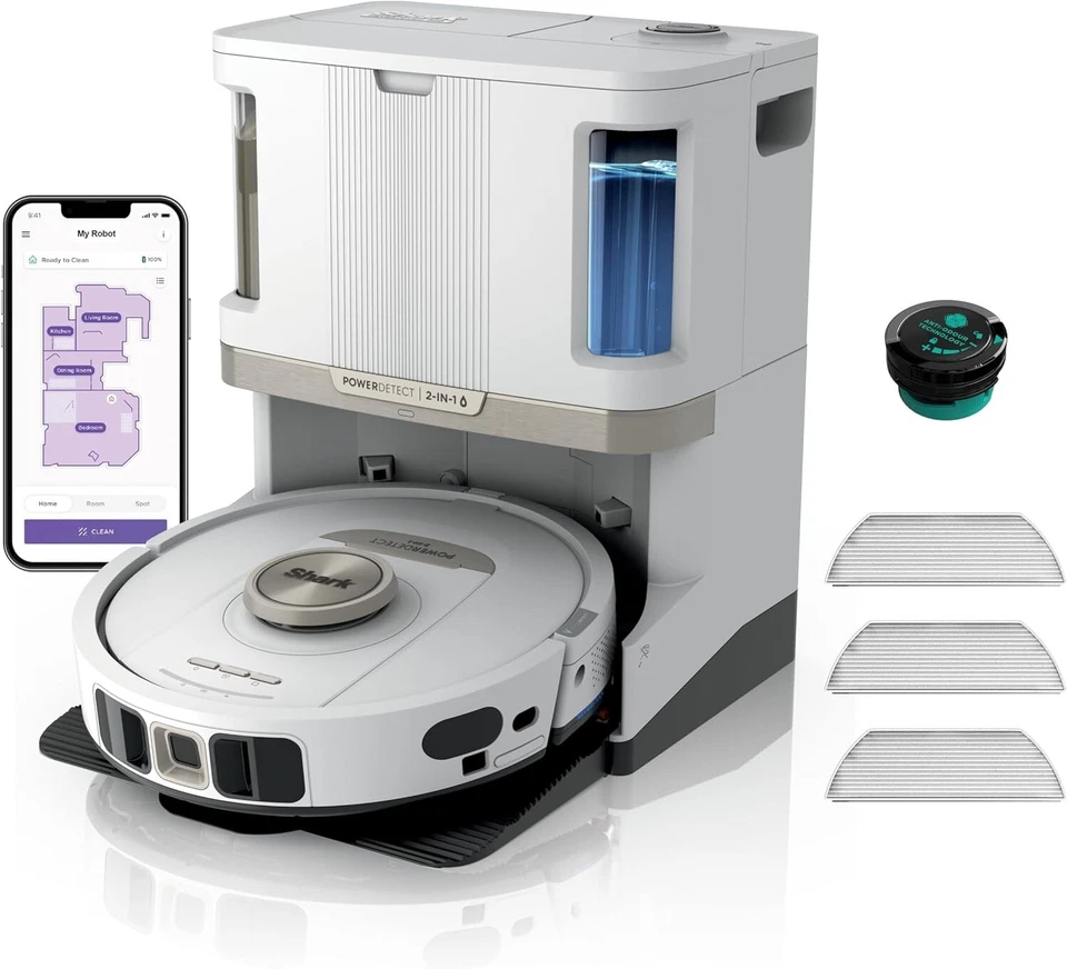 Shark AV2800ZEEUWH PowerDetect 2-in-1-Saug- & Wischroboter, NeverTouch Pro 60 Ta - Bild 1 von 4