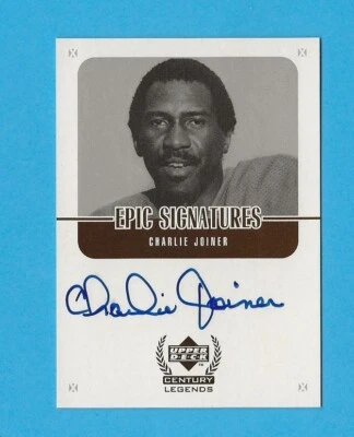 1999 Upper Deck Century Legends Epic Signatures Charlie Joiner #CJ Chargers HOF - Image 1 of 2