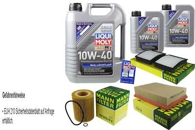 LIQUI MOLY, MANN-FILTER INSPEKTIONSKIT FILTER LIQUI MOLY ÖL 7L 10W-40 für BMW 3er Compact E36 323 TI