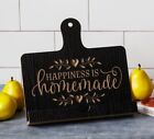 New ... Happiness Is Homemade Cookbook Or Tablet Stand Holder  10"H X 11"W