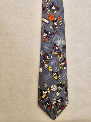 Corbata Disney Para Hombres Mickey Mouse Béisbol, Fútbol, Fútbol, Baloncesto Novedad Foto 1 de 4