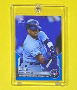 2022 MLB Topps Now Gabriel Moreno Call-Up BLUE PARALLEL /49 SSP Blue Jays #347 - Picture 1 of 3