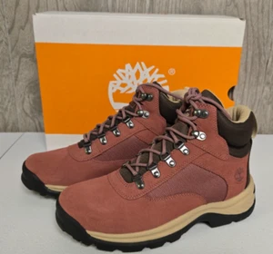 Timberland Women's White Ledge Mid Ankle Hiking Boot Med Red Suede Size 8.5 M - Picture 1 of 19