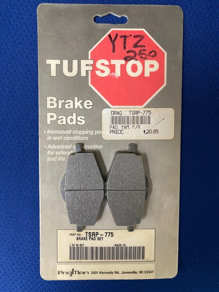 Tuf стоп передние тормозные колодки #TSRP-775 подходит для Yamaha XT225/350, TTR-225, RT180, TT600 - Изображение 1 из 1