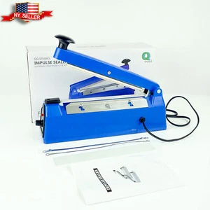 Sellador Impulse para sellado de bolsas de polietileno Mylar PE PP con alambre de repuesto y teflón - Imagen 1 de 12
