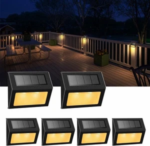 XLUX Solar Step Lights 6-Pack LED Deck Pathway Stair Fence Lights Rainproof - Picture 1 of 6