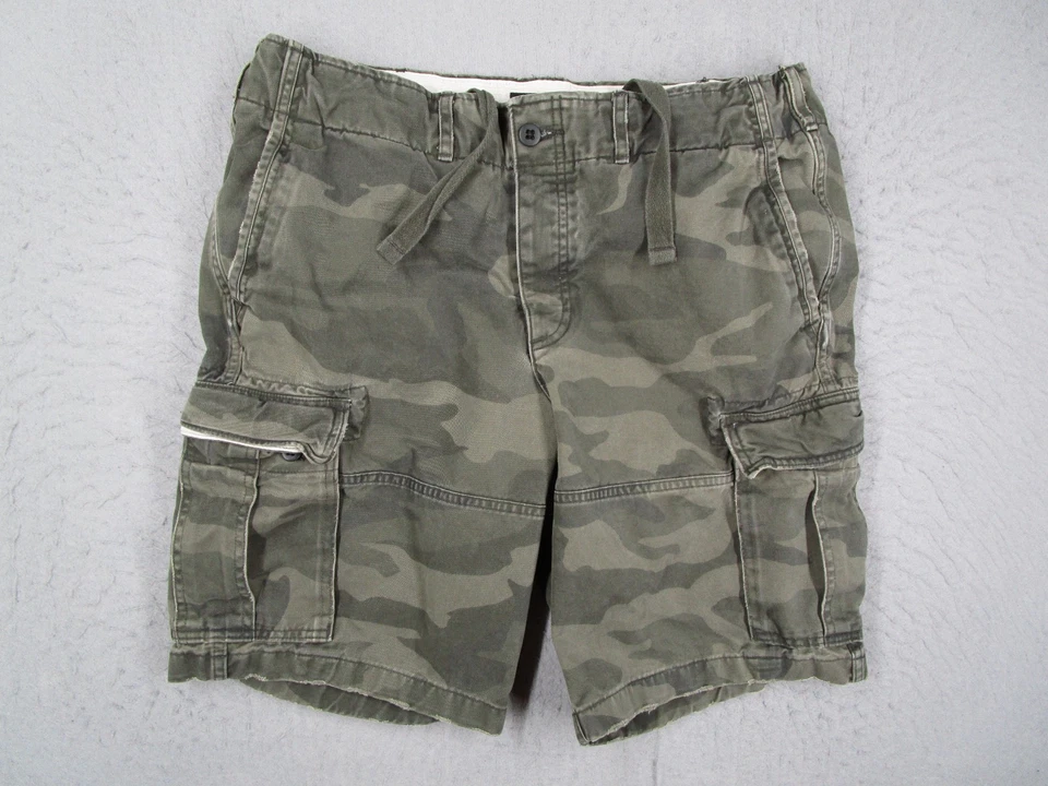 Abercrombie Fitch Shorts Mens 34 Green Camo 9" Skate Military Work - Image 1 of 4