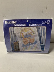 Bucilla Cross Stitch kit Baby Quilt NOAH'S ARK 30" x 43" Special Edition-RARE! - Picture 1 of 7