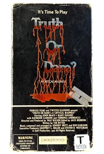 COVER DUB vtg 1986 Truth or Dare a Critical Madness VHS cassette tape HORROR - Picture 1 of 10