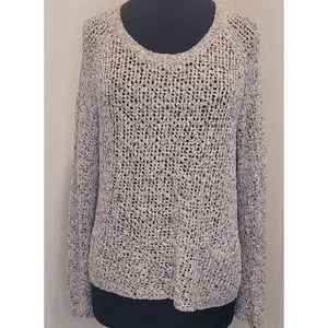 Suéter ligero tejido abierto cuello redondo moteado Eileen Fisher - pequeño - beige  - Imagen 1 de 8