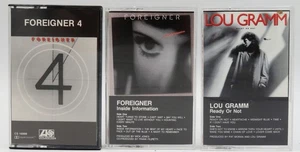 Foreigner & Lou Gramm 4 (1981) INSIDE INFO (1987) READY OR NOT (1987) Cassettes - Picture 1 of 2