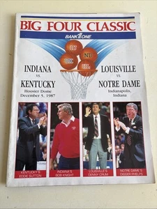 1987 Kentucky Wildcats Indiana Hoosiers Louisville Basketball Program Bob Knight - Picture 1 of 4