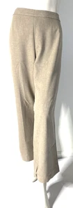 Pantalones de pierna recta forrados de tiro alto beige talla 16 Collections by Le Suit para mujer - Imagen 1 de 6