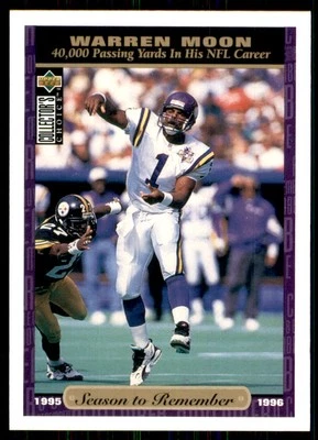 1996 Collector's Choice Season to Remember Blow-ups Warren Moon Minnesota - Image 1 of 2