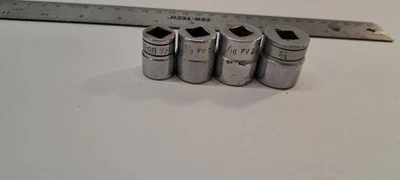 Snap On Tools F241, fv221, fv201,f-161,  sae 12 pt. 3/8" Drive USA Made Sockets - Image 1 of 4