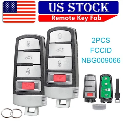 2 Llaveros a distancia para Volkswagen VW Passat CC 2006 2007 2008 2009 2010 2011 2012 Foto 1 de 4